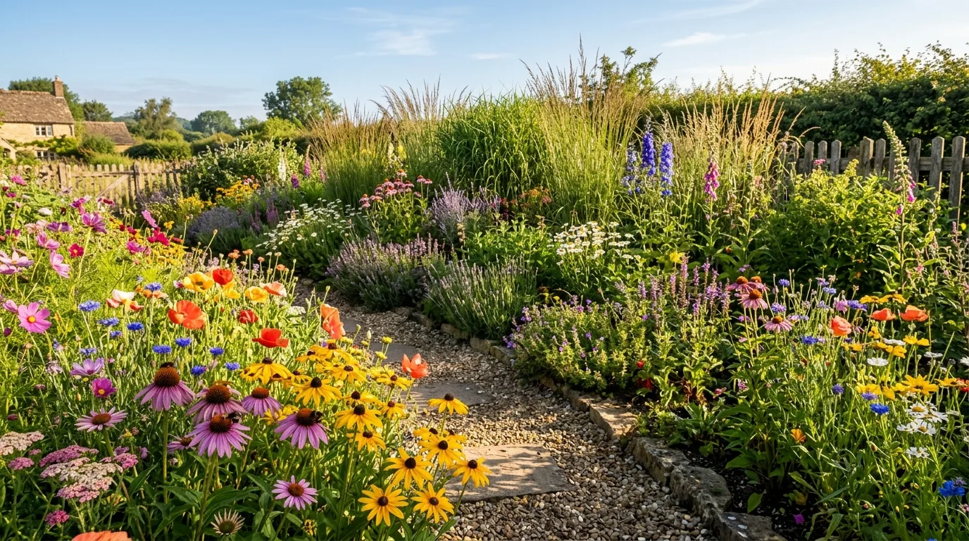 Layered Wildflower Flower Beds